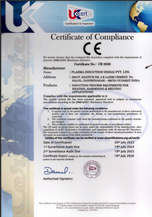 CE Compliance: Melting, Heating & Hardening